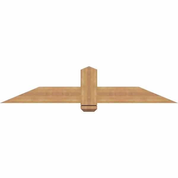 Ekena Millwork Eugene Smooth Timber Gable Bracket, Western Red Cedar, 60"W x 12"H x 5 1/2"D x 5 1/2"F, 5/12 Pitch GBW060X12X0606EUG00SWR - main